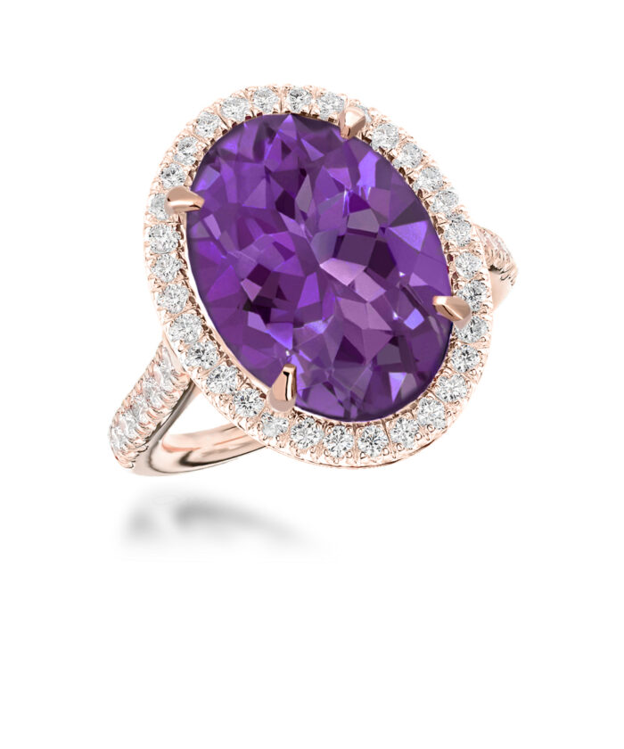 Amethyst Oval Thea Cocktail Ring