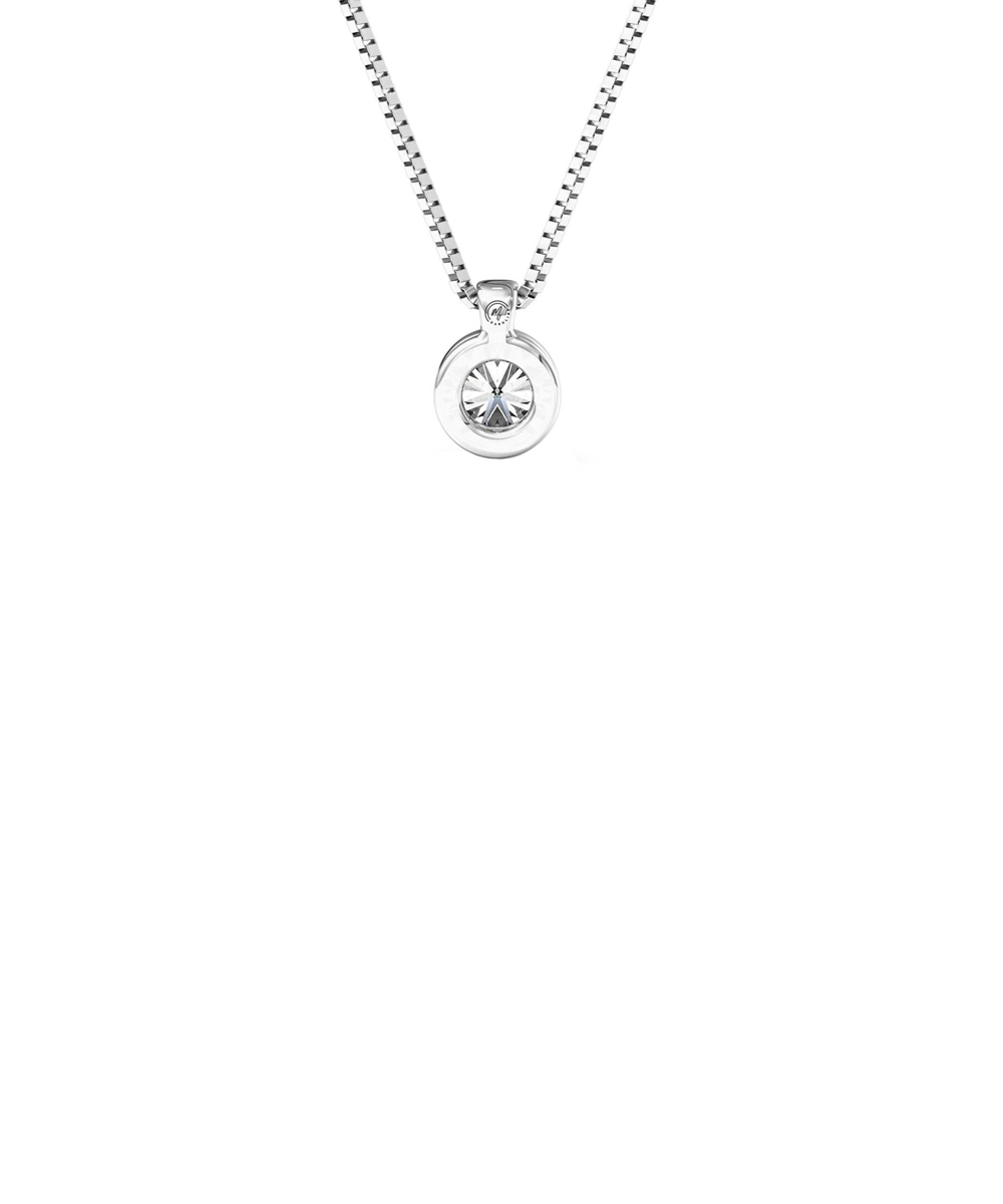 Sirena Two Claw Diamond Pendant in White Gold Back