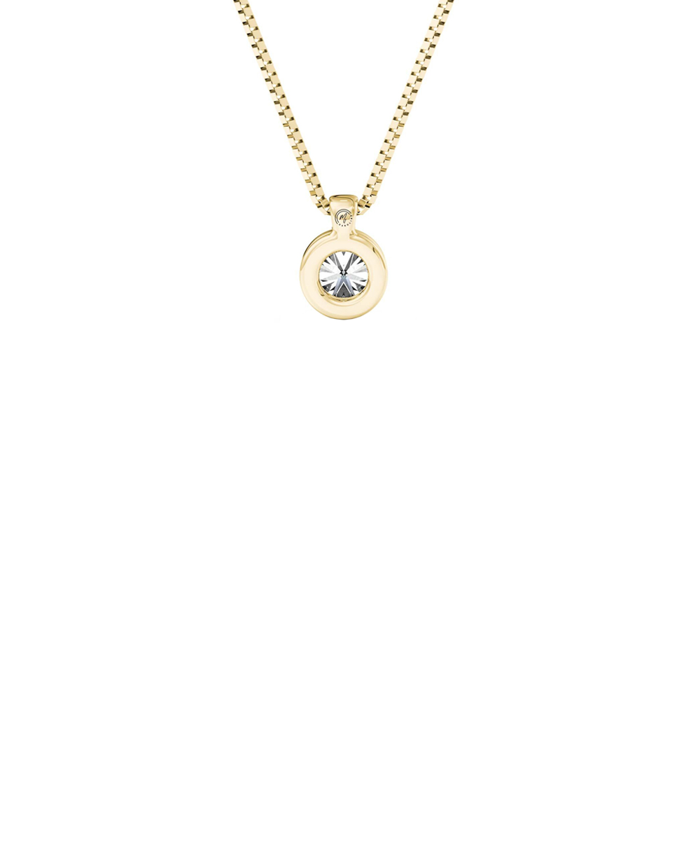 Sirena Two Claw Diamond Pendant in Yellow Gold Back