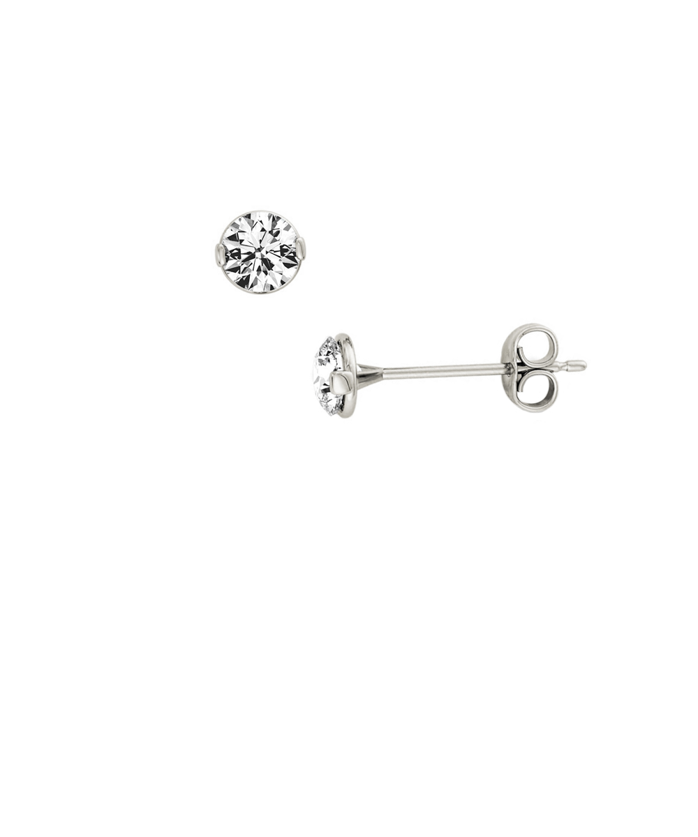 Sirena White Gold Two Claw Diamond Earrings