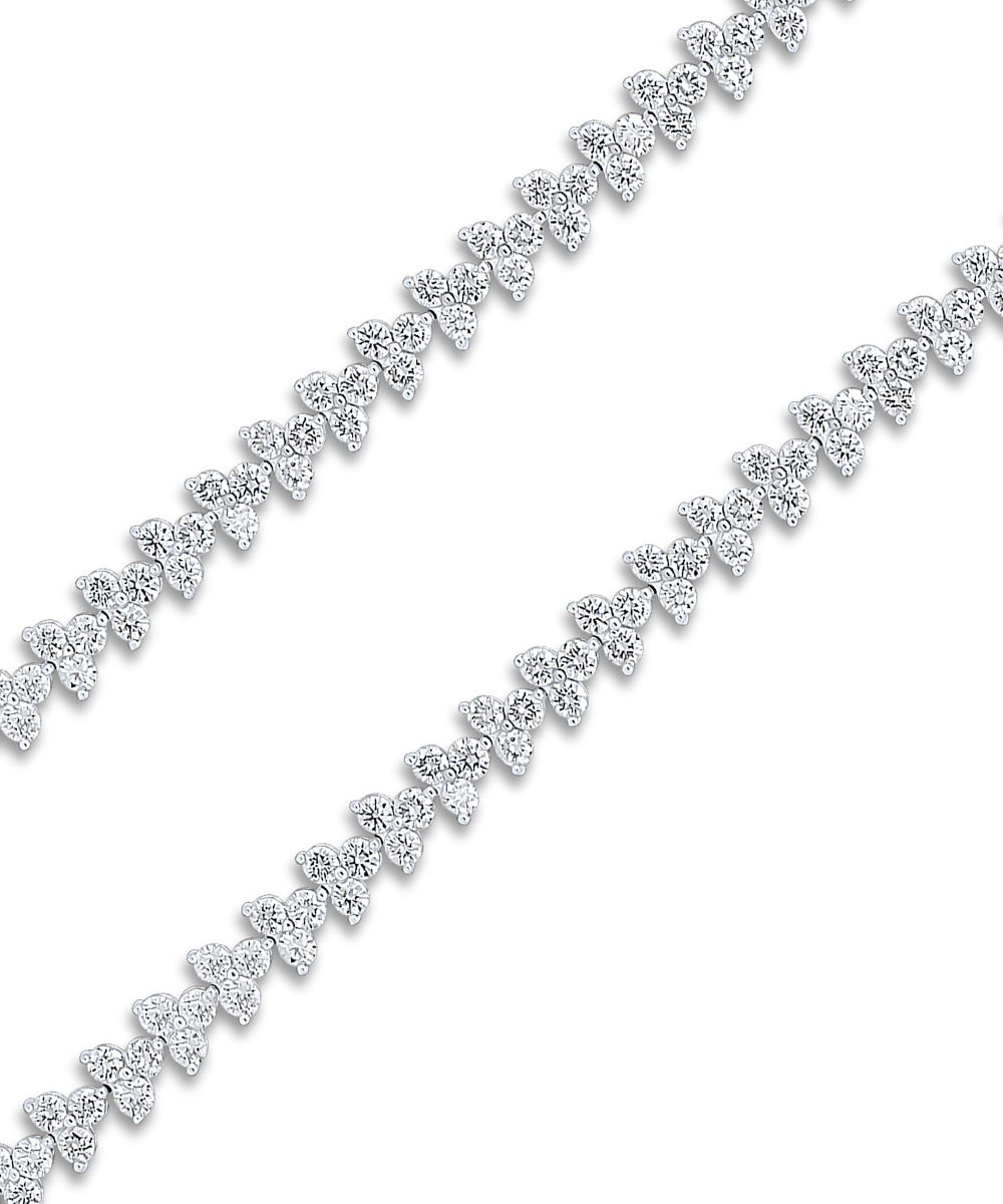 Trefoil Diamond Tennis Bracelet