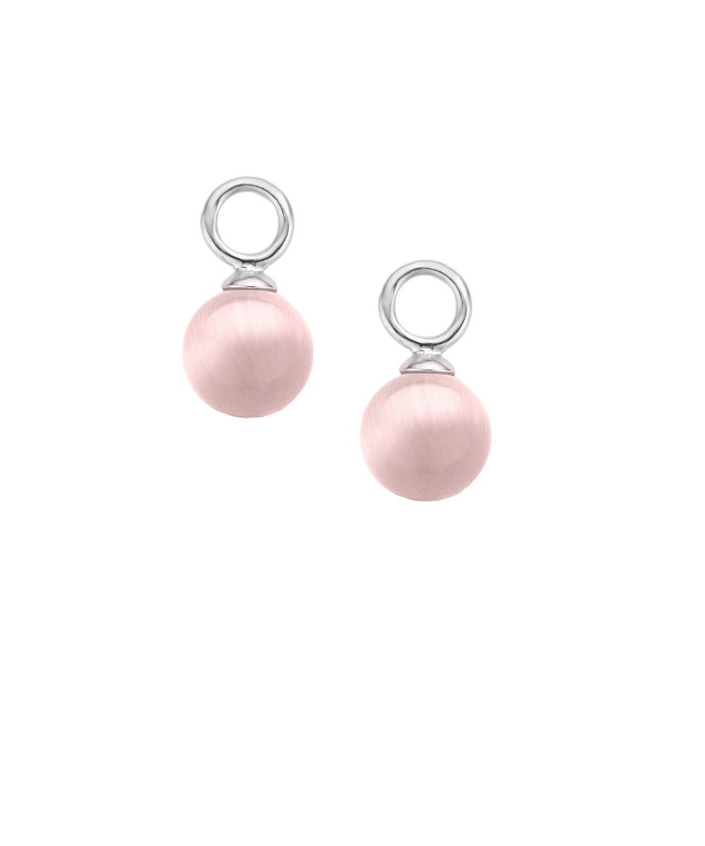 Ti Sento Pink Enamel & Silver Earring Charms
