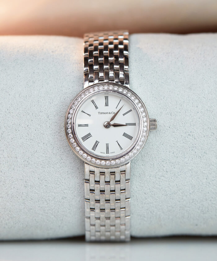 Tiffany & Co Ladies 18ct White Gold & Diamond Watch