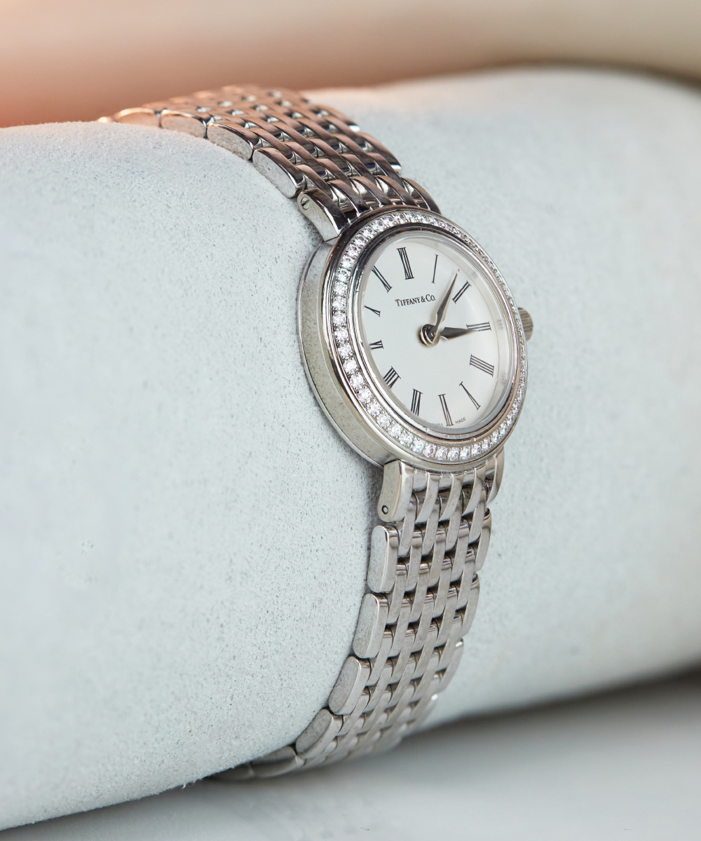 Tiffany & Co Ladies White Gold & Diamond Watch