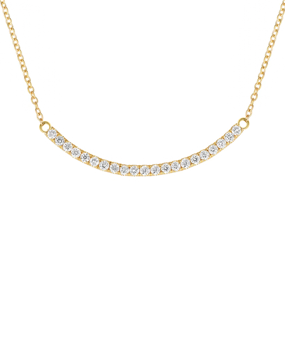 18ct Yellow Gold Diamond Bar Pendant