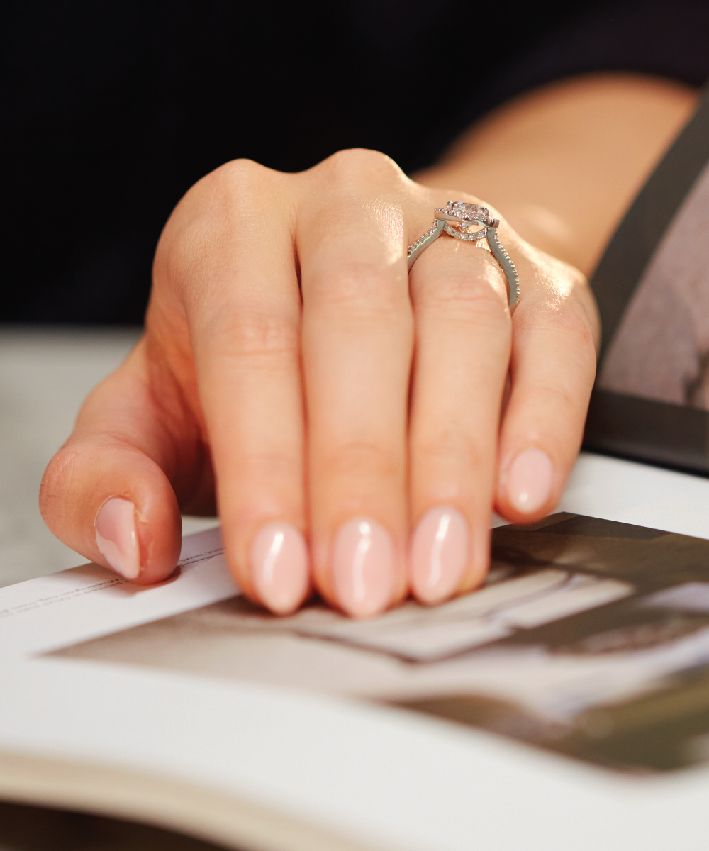1.50ct Round Diamond Thea Halo Engagement Ring - Setting