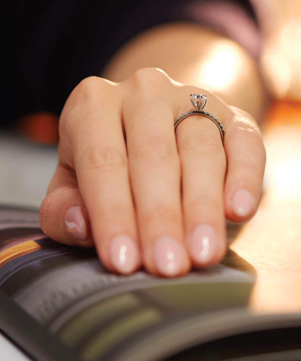 1.70ct Pear Cut Diamond Nova Engagement Ring - Setting