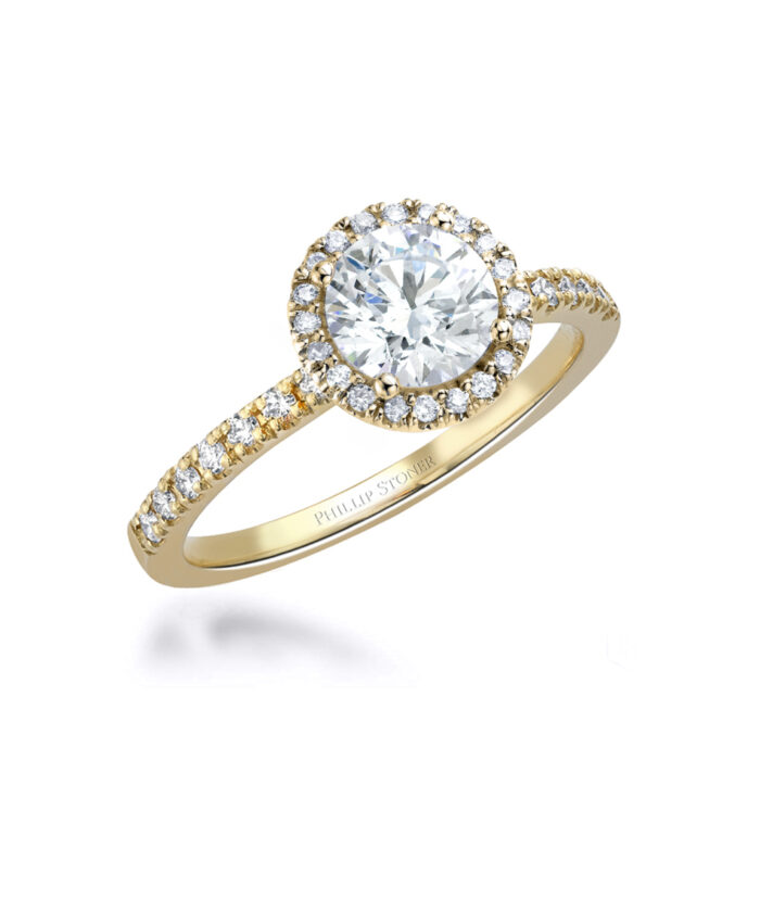 1ct Round Brilliant Cut Diamond Thea Engagement Ring - 18ct Yellow Gold