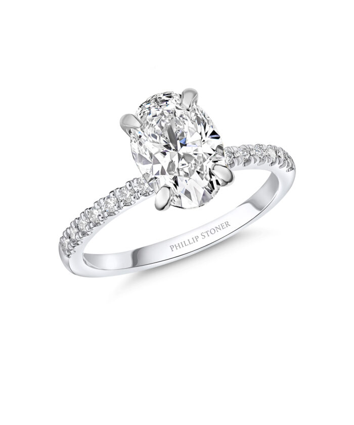 2ct Oval Cut Diamond Set Nova Engagement Ring - Phillip Stoner The Jeweller