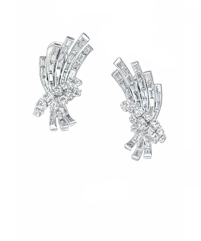 Pre-owned Art Deco Diamond Earrings