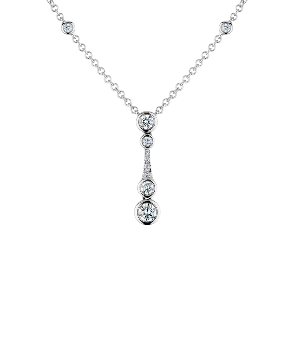 Diamond Set Icicle Drop Pendant Phillip Stoner The Jeweller