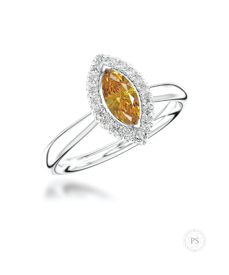 Marquise Citrine & Diamond Cocktail Ring Phillip Stoner The Jeweller