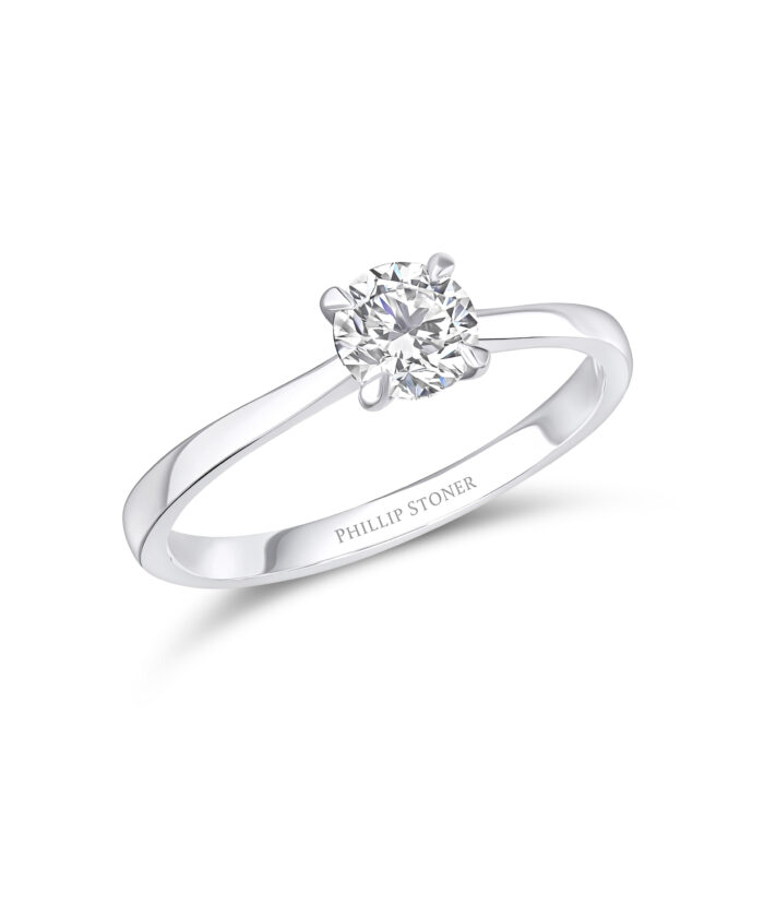 0.50ct Round Cut Slim Engagement Ring - Phillip Stoner The Jeweller