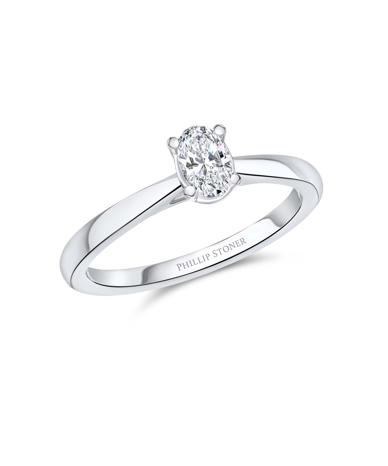 0.30ct Oval Cut Diamond Solitaire Engagement Ring - Phillip Stoner The Jeweller