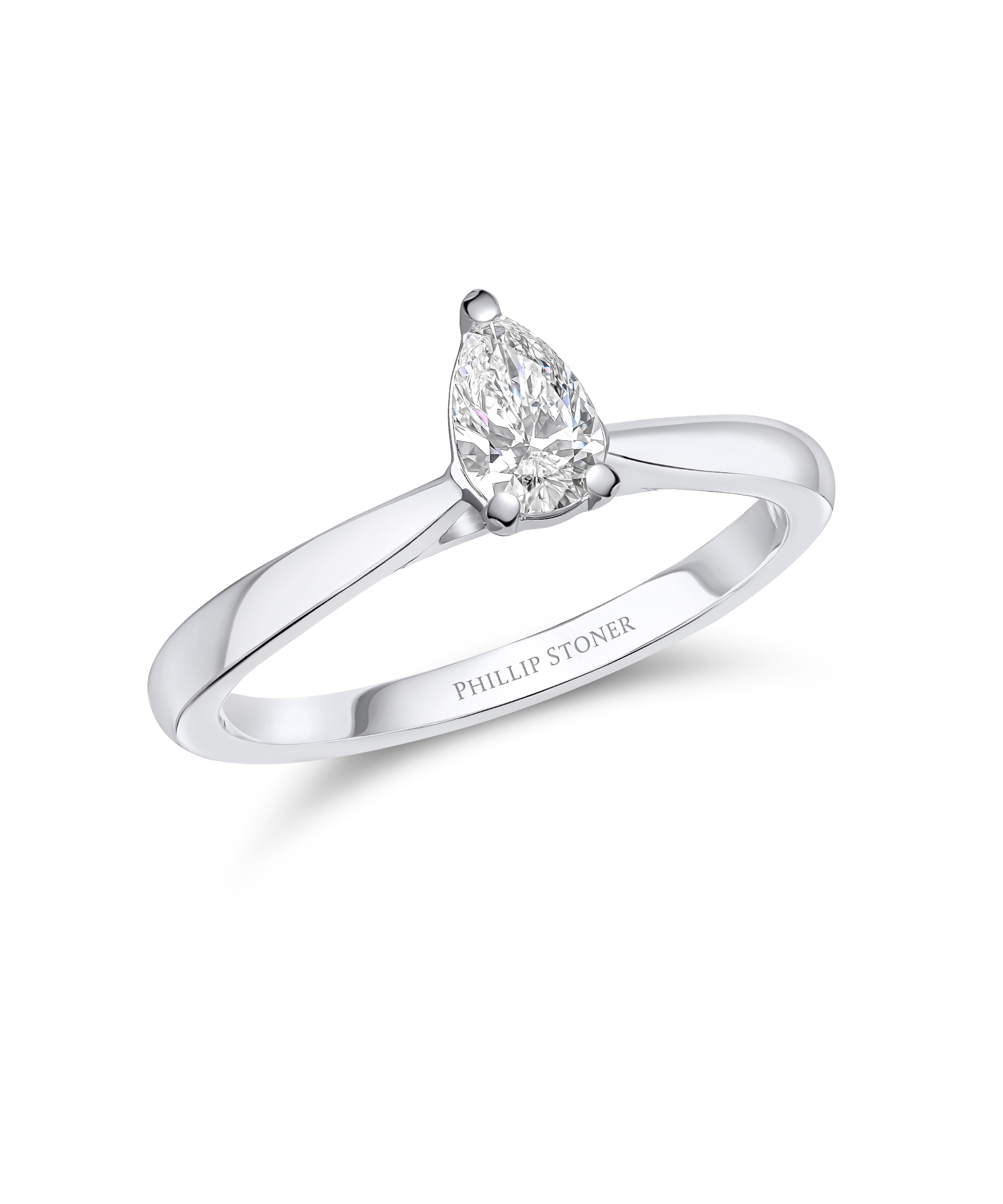 0.35ct Pear Cut Diamond Solitaire Engagment Ring - Phillip Stoner The Jeweller