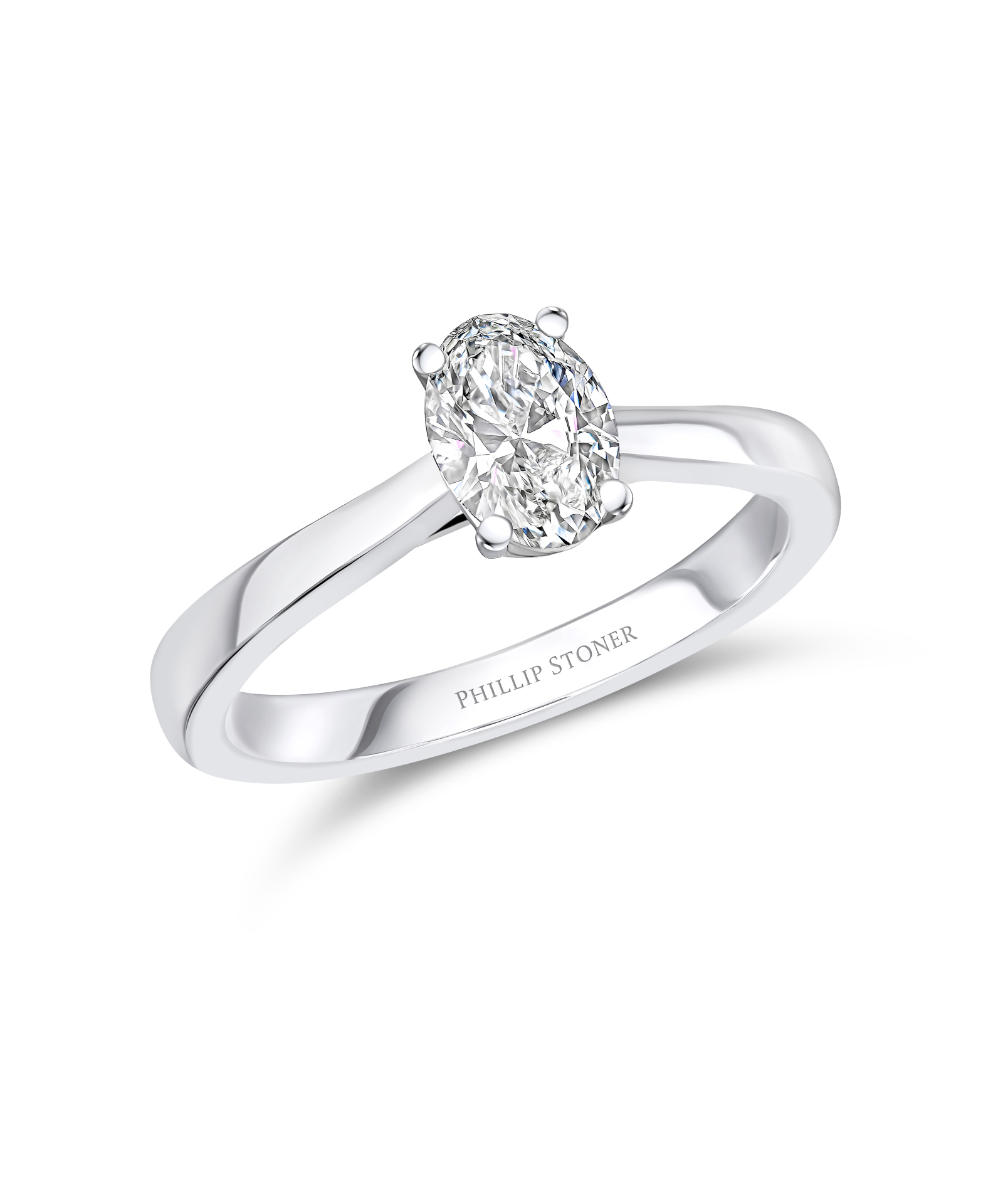 0.70ct Oval Diamond Solitaire Engagement Ring - Phillip Stoner The Jeweller