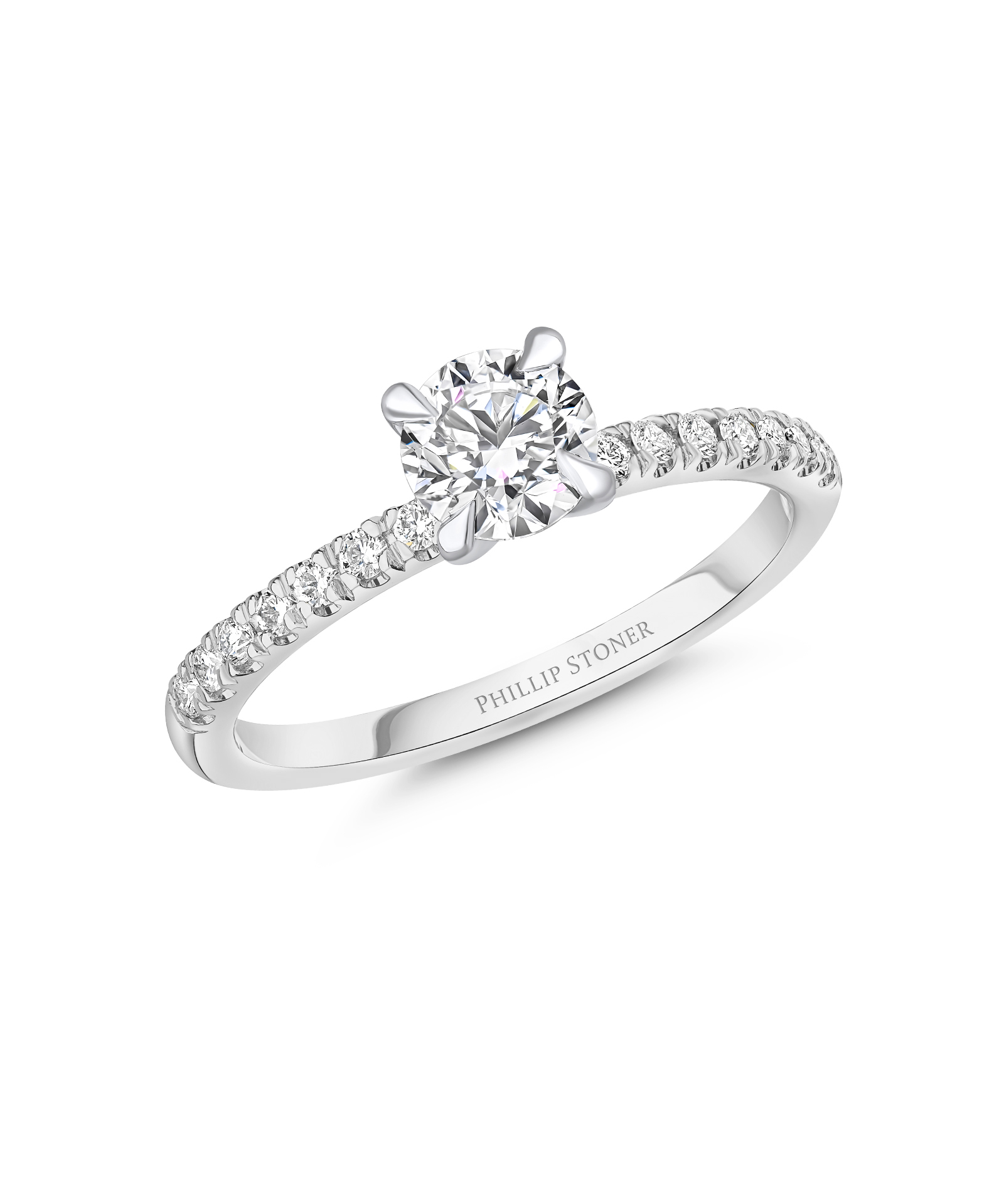 0.70ct Round Brilliant Cut Diamond Set Nova Engagement Ring - Phillip Stoner The Jeweller