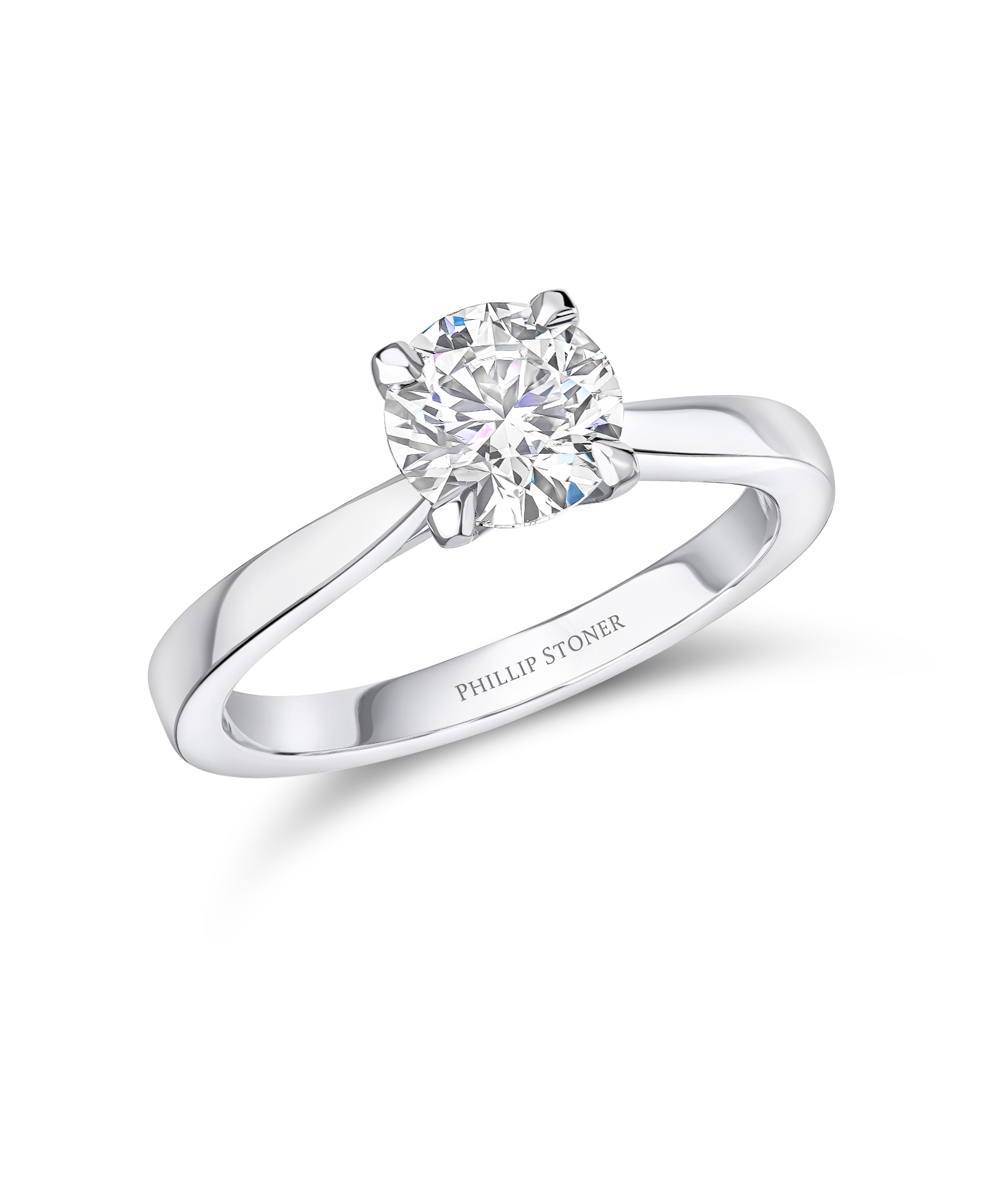 1.5ct Round Brilliant Cut Diamond Ring with Cathedral Setting - Phillip Stoner The Jeweller