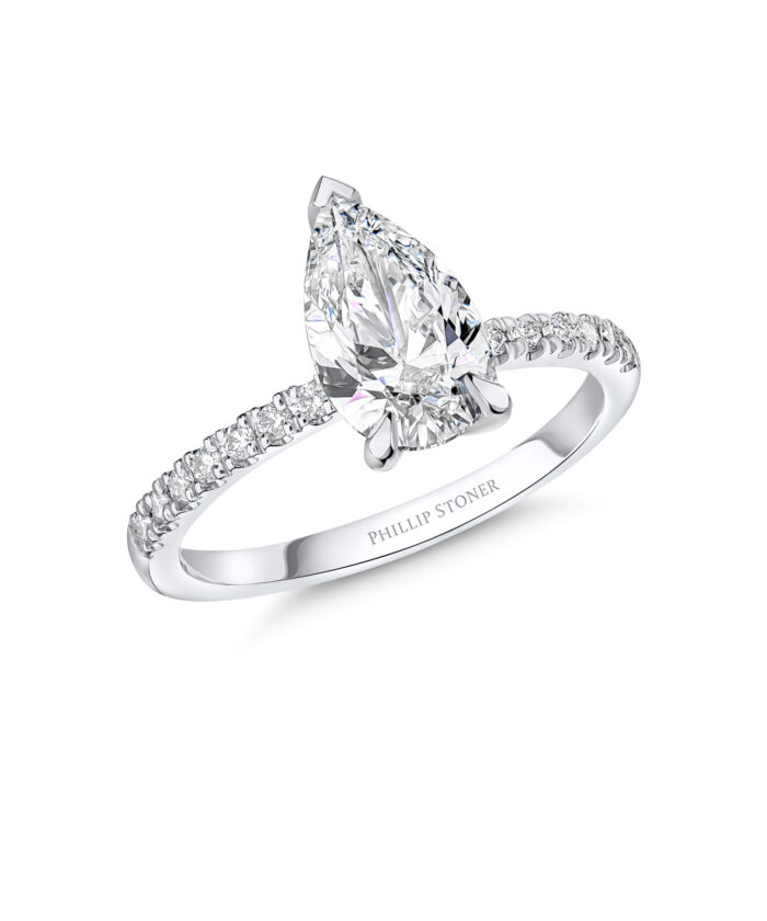 1ct Pear Cut Diamond Set Nova Engagement Ring - Phillip Stoner The Jeweller