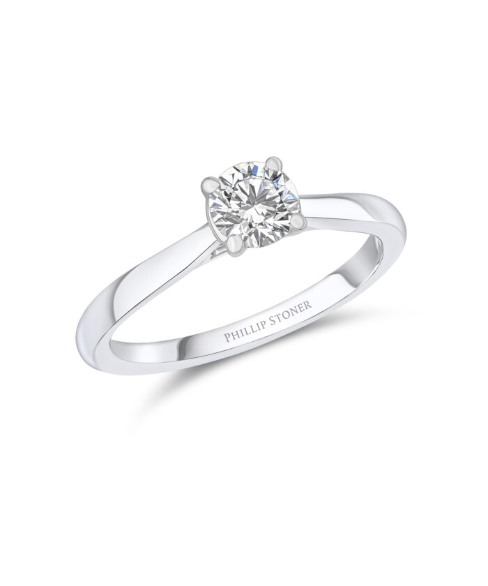 0.50ct Round Brilliant Diamond Open Set Engagement Ring - Phillip Stoner The Jeweller