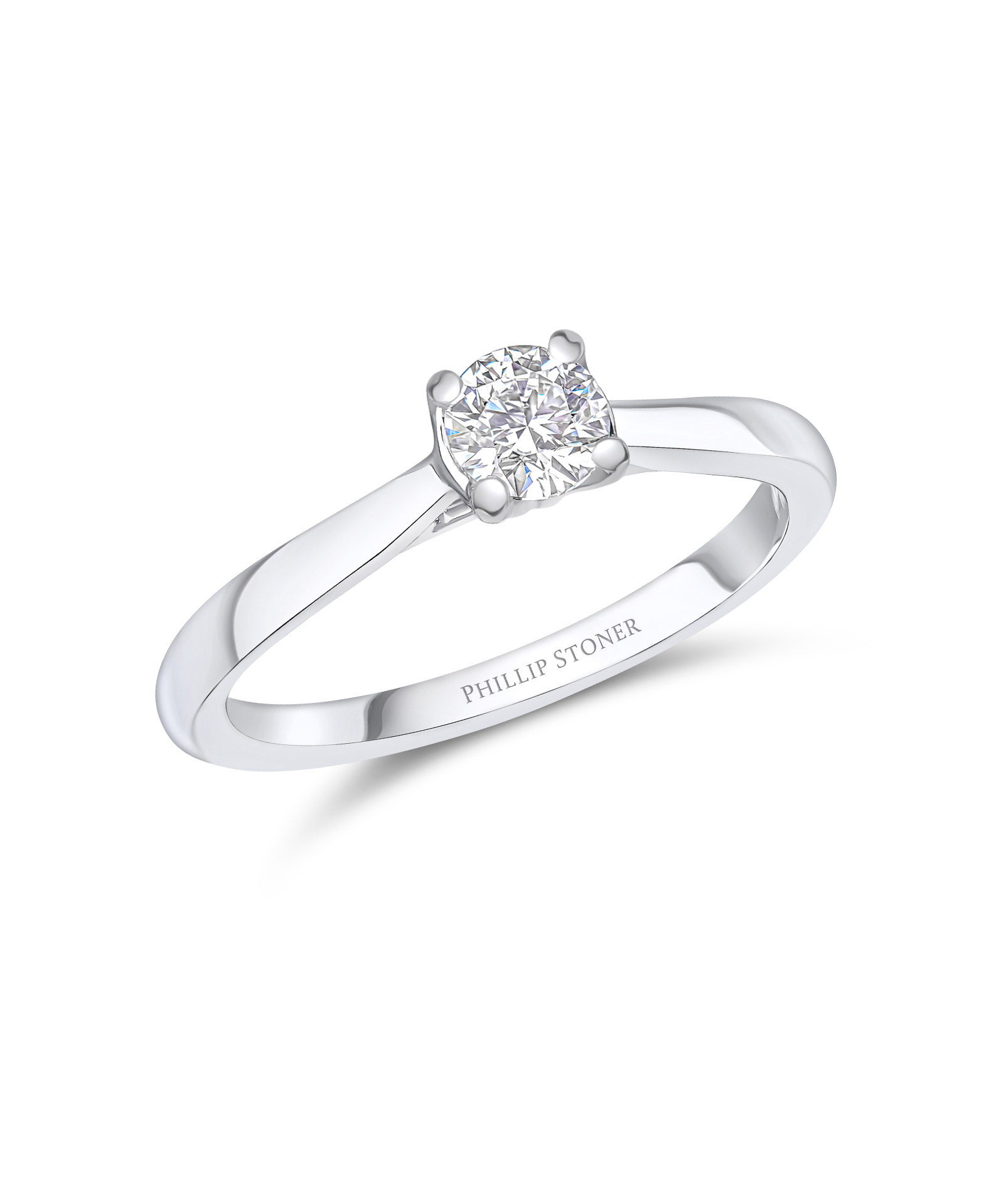 0.40ct Round Brilliant Diamond Open Set Engagement Ring - Phillip Stoner The Jeweller