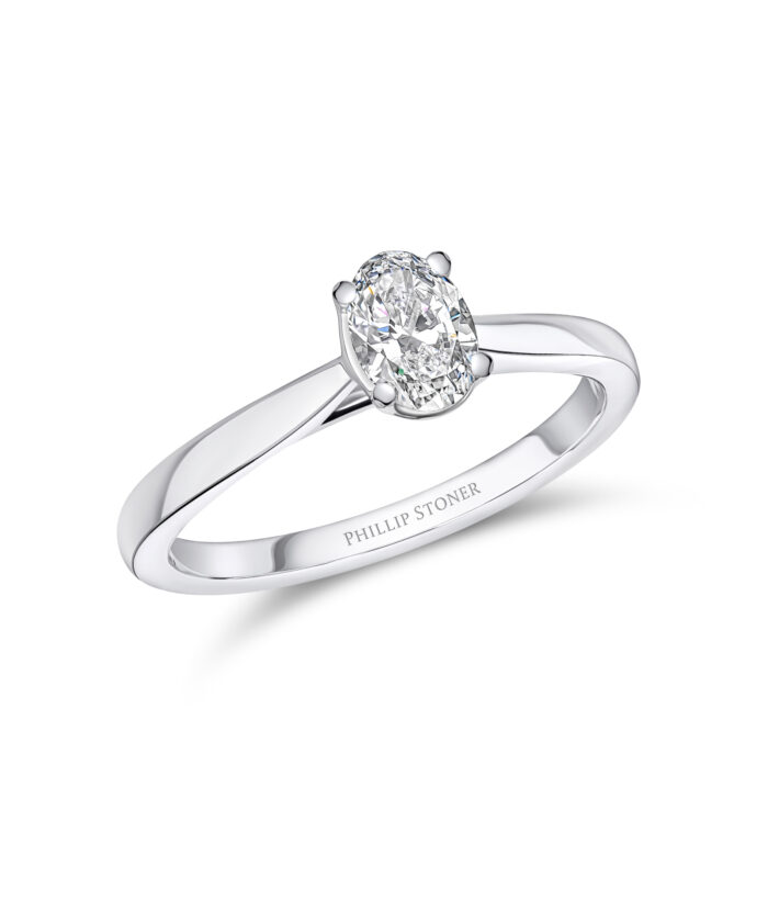 0.50ct Oval Diamond Solitaire Engagement Ring - Phillip Stoner The Jeweller