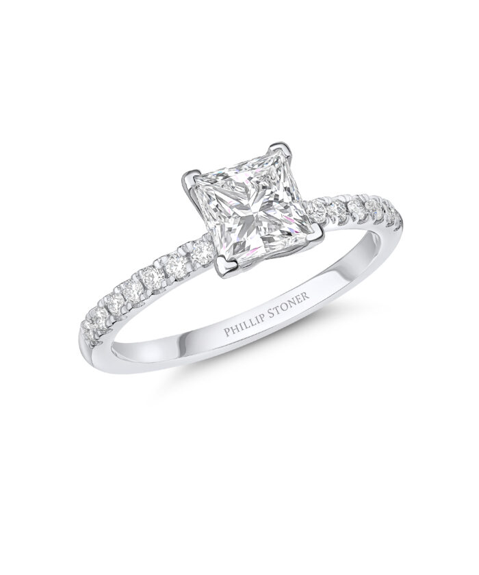 1.20ct Princess Cut Diamond Set Nova Engagement Ring - Phillip Stoner The Jeweller