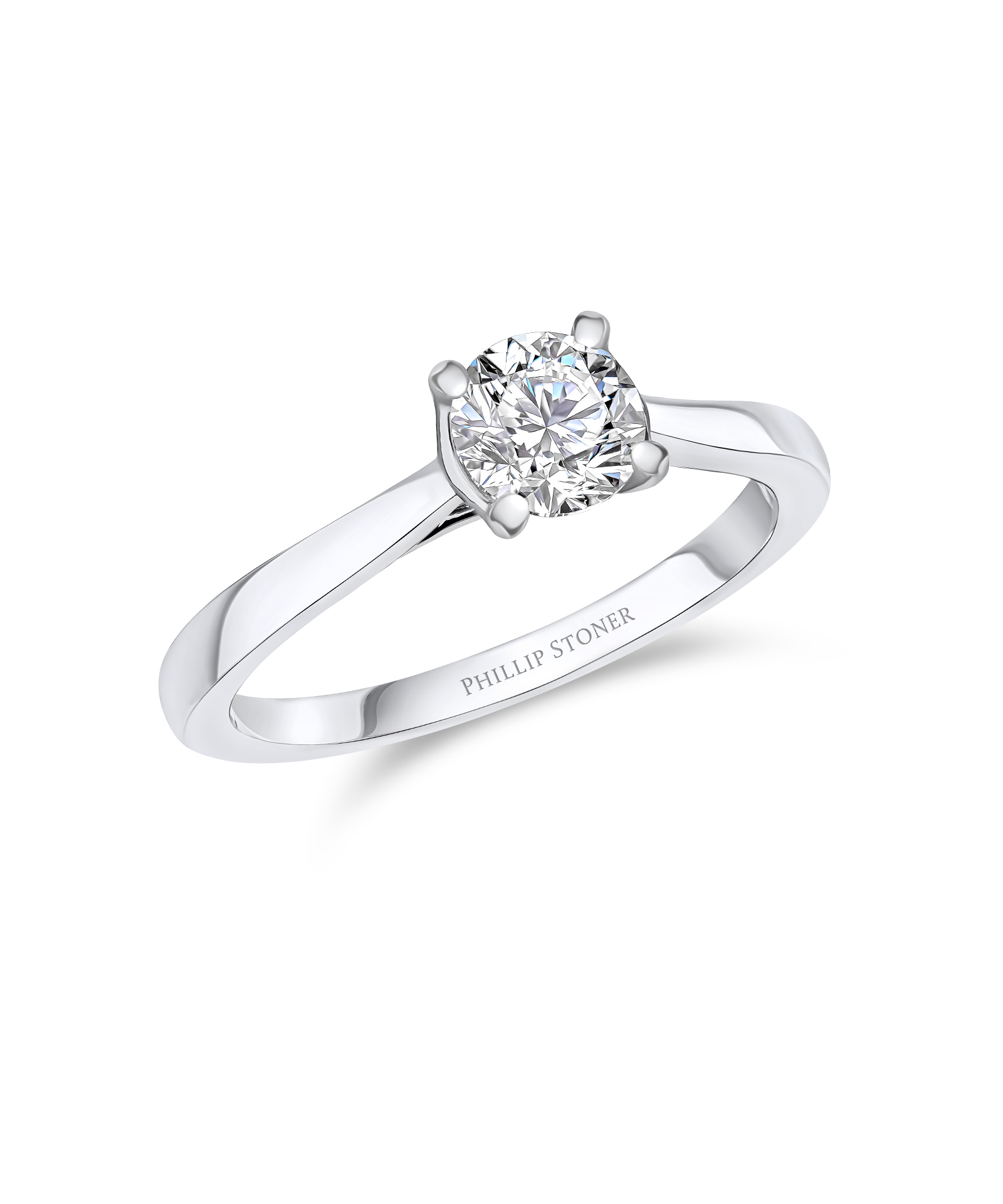 0.70ct Round Brilliant Diamond Open Set Engagement Ring - Phillip Stoner The Jeweller