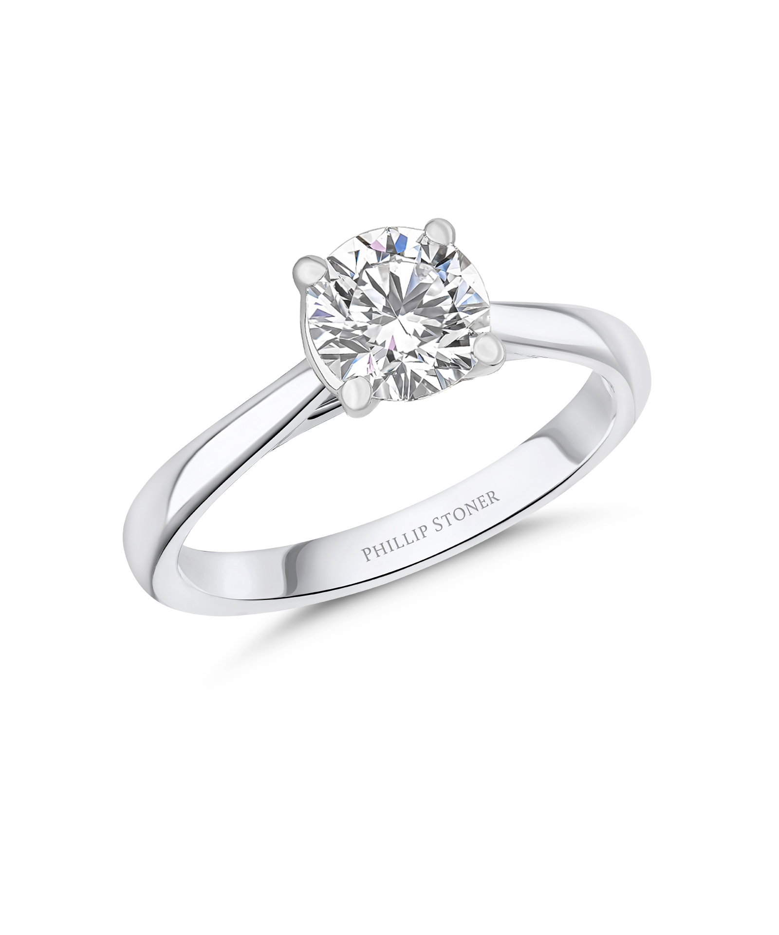 1ct Round Brilliant Cut Diamond Single Stone Engagement Ring - Phillip Stoner The Jeweller