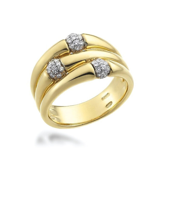 Chimento Bamboo Flirt Gold Dress Ring