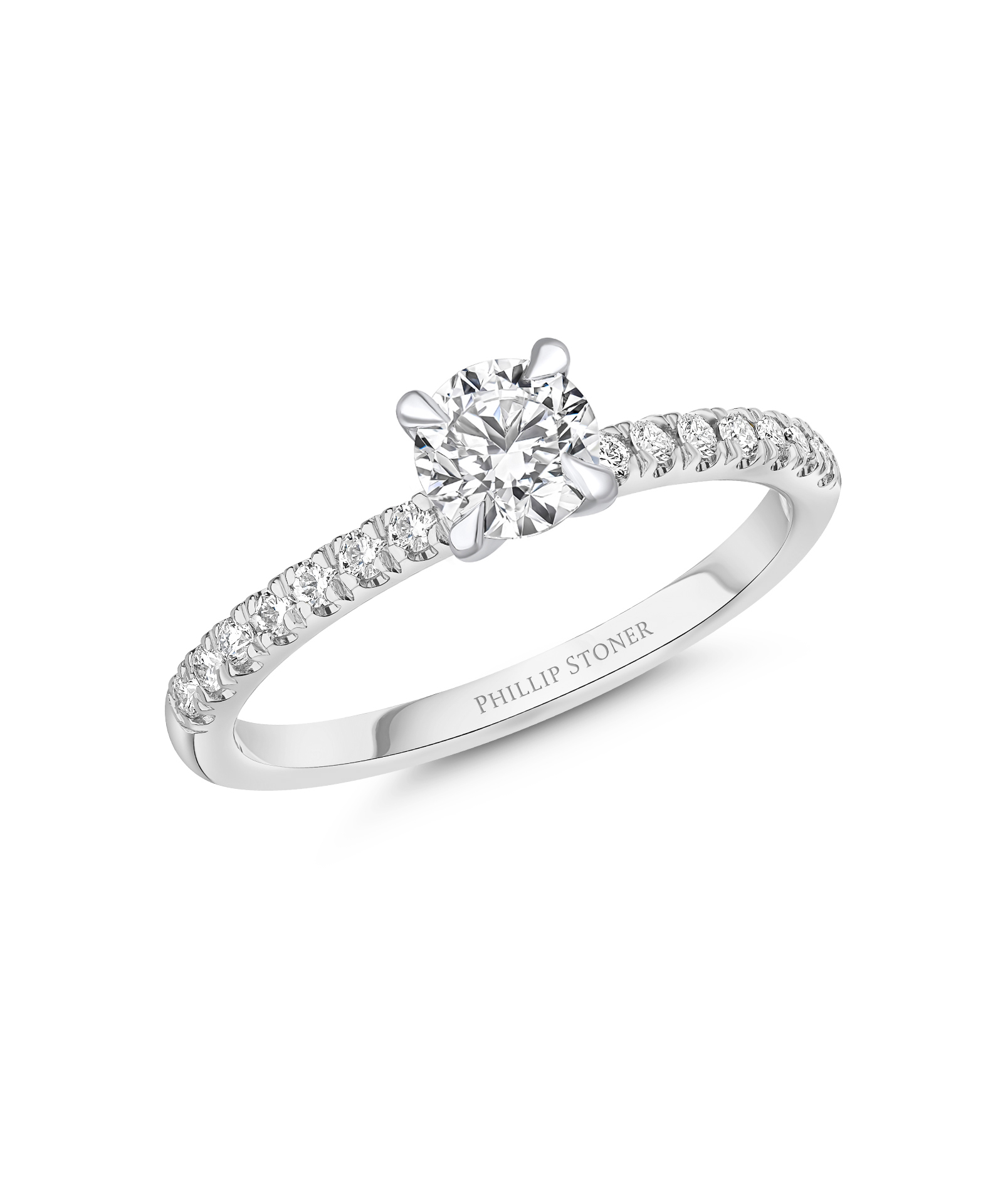 0.50ct Round Brilliant Cut Diamond Set Nova Engagement Ring - Phillip Stoner The Jeweller