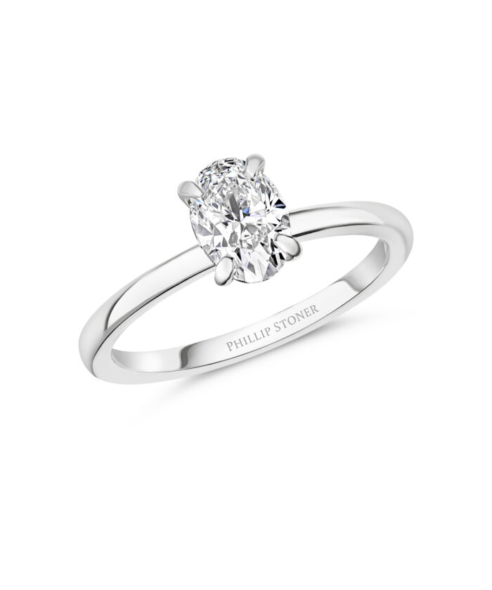 0.70ct Oval Cut Diamond Nova Platinum Gold Engagement Ring - Phillip Stoner The Jeweller