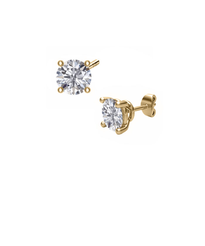 18ct Yellow Gold Lab Grown Diamond Stud Earrings