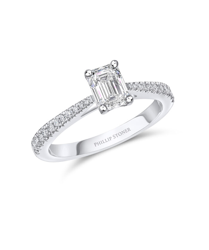 0.60ct Emerald Cut Diamond Engagement Ring