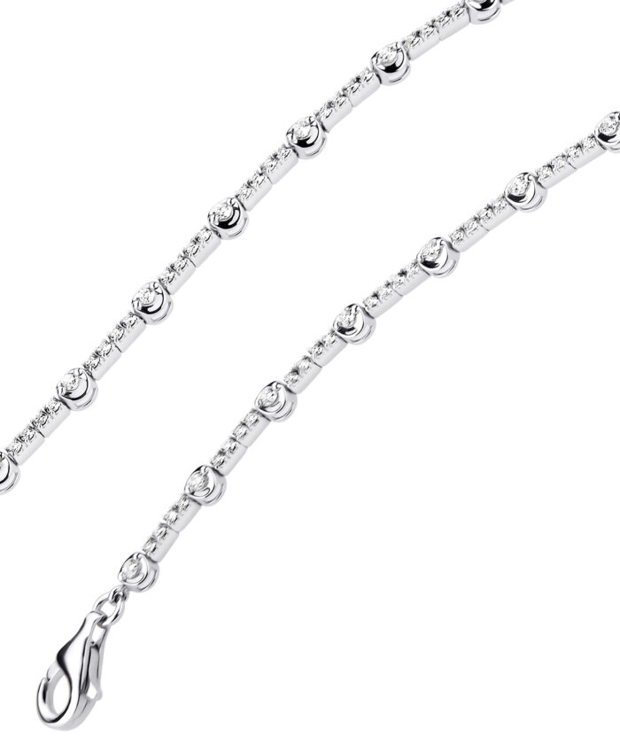 Duet Diamond Encrusted Line Bracelet