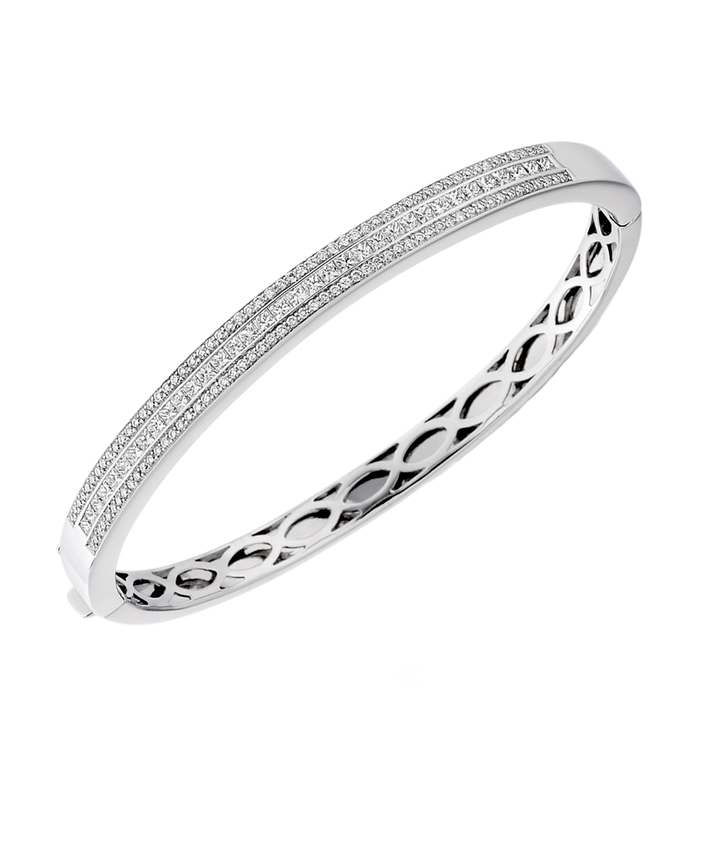 Channel Set Diamond Bangle