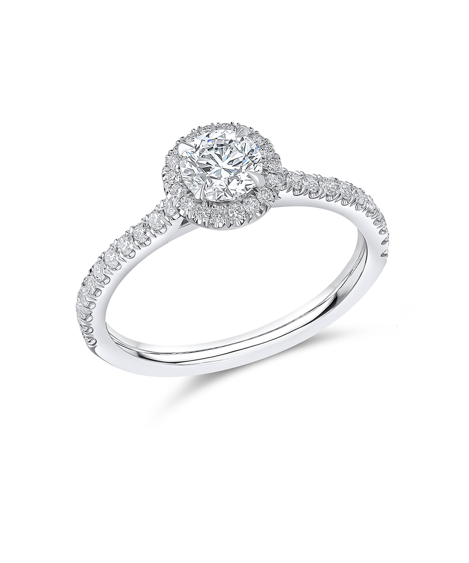 0.50ct Round Brilliant Cut DIamond Oyster Engagement Ring