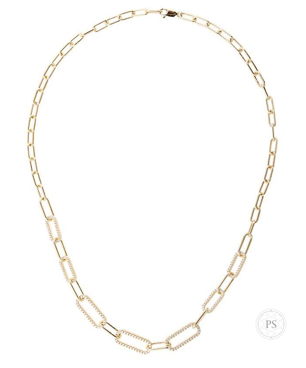 18ct Yellow Gold Love Links Chain Necklace