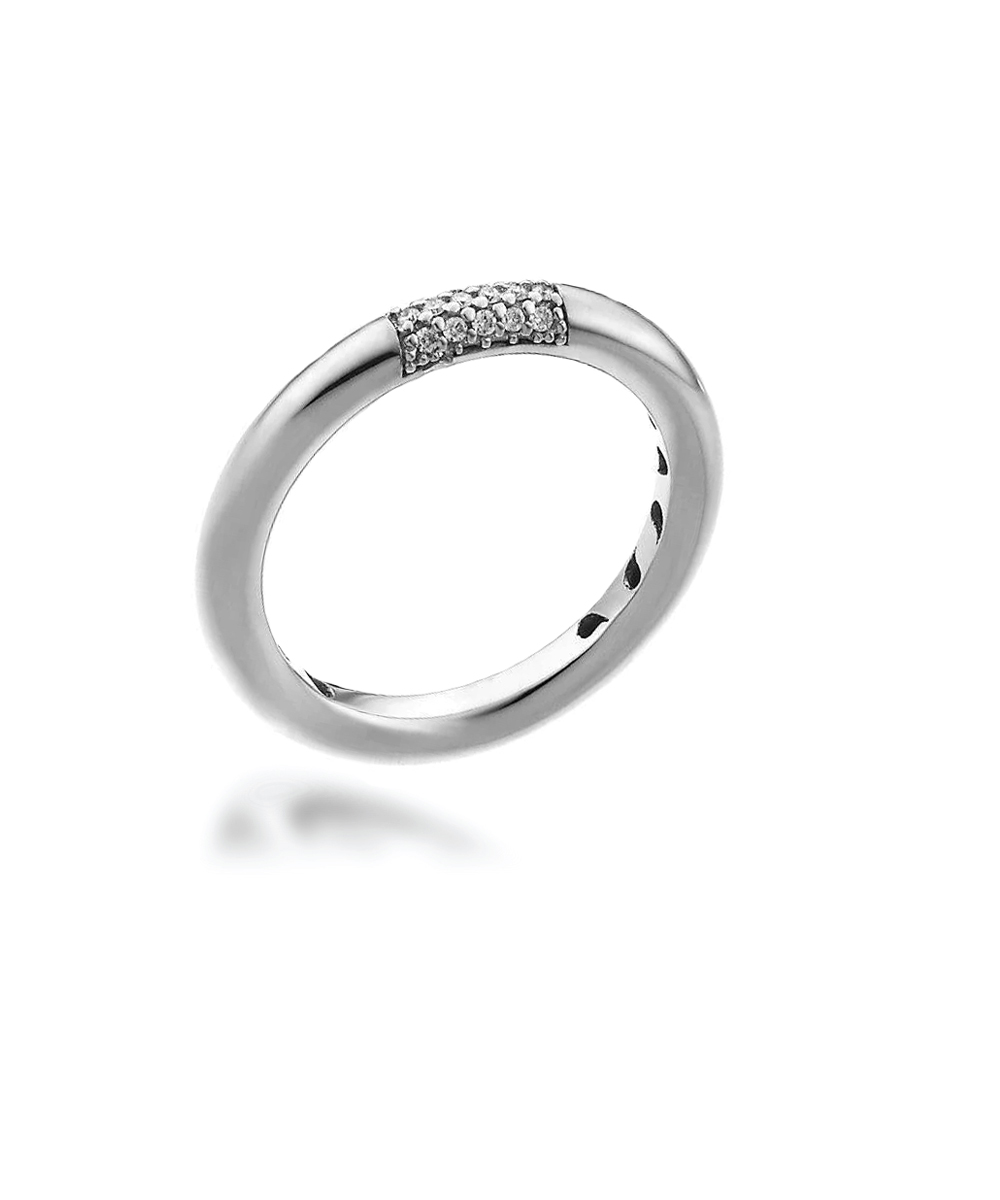 Chimento Bamboo Pure White Gold Diamond Ring