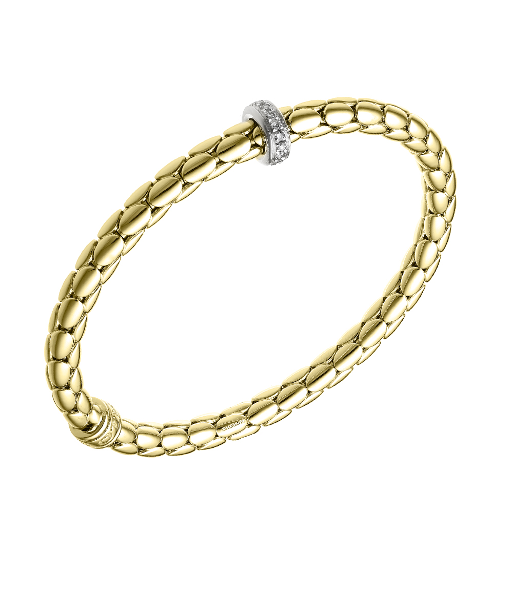 Chimento Spring Stretch Bracelet with Diamond Rondelle
