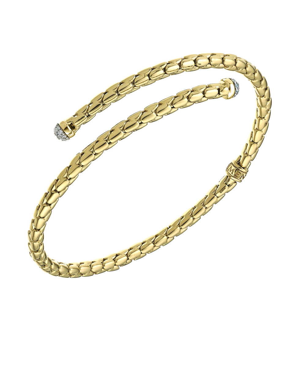 Chimento Stretch Spring Yellow Gold Wrap Bracelet