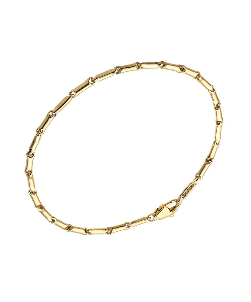 Chimento Yellow Gold Bamboo Shine Chain Link Bracelet