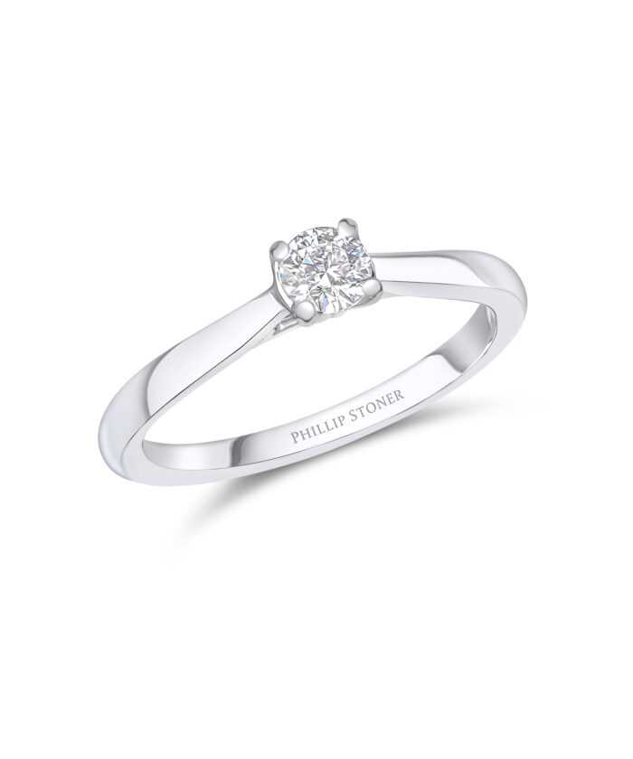 0.20ct Round Brilliant Diamond Open Set Engagement Ring - Phillip Stoner The Jeweller