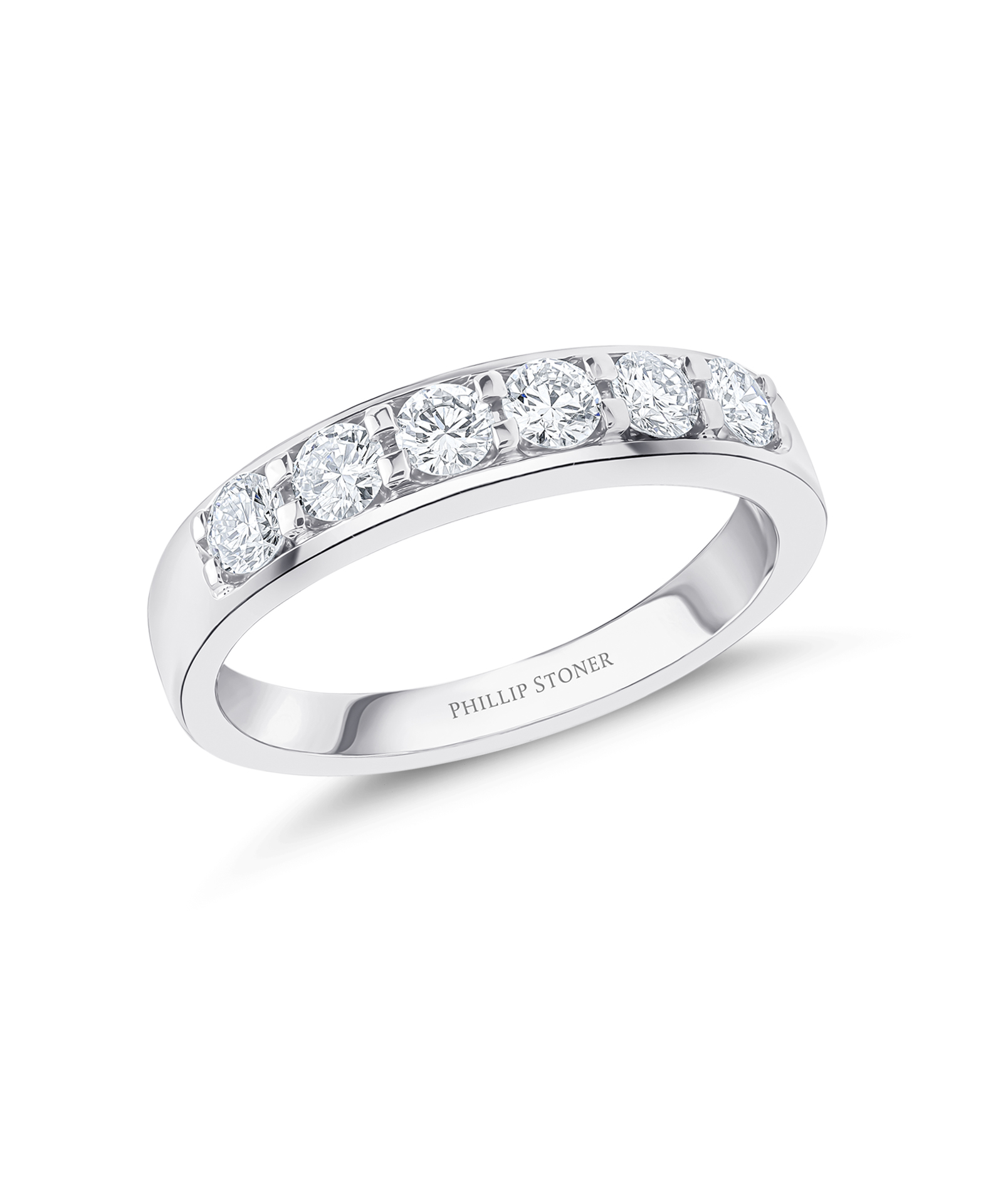 Platinum 0.50ct Six-Stone Eternity Band - Phillip Stoner The Jeweller
