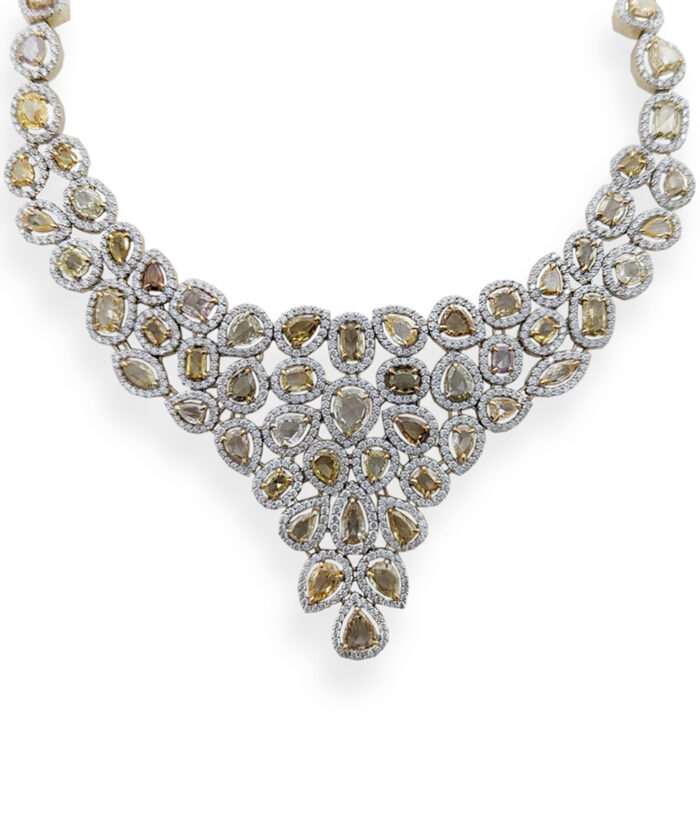 Yellow Diamond Statement Collar Necklace