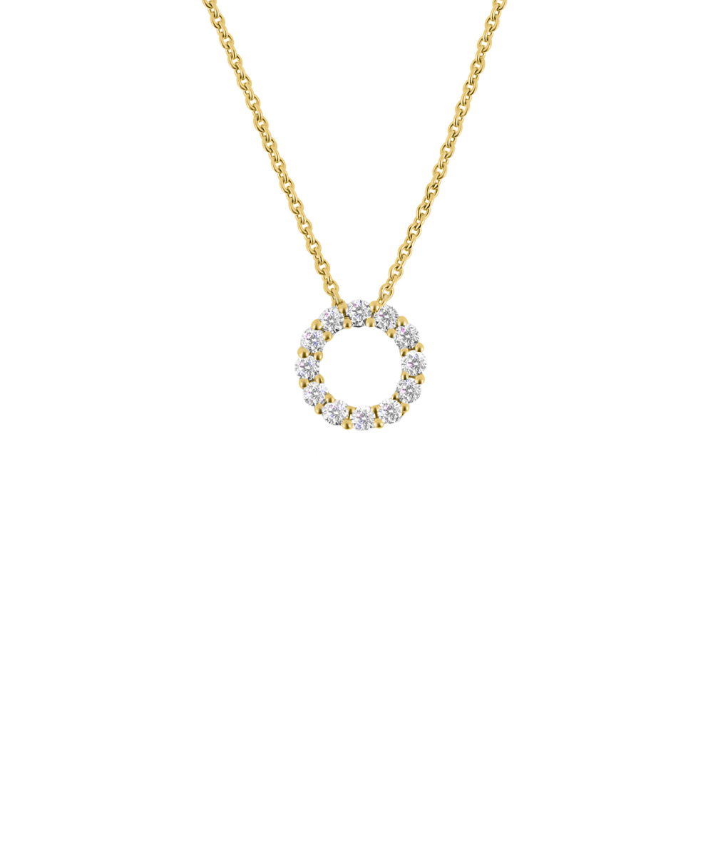 0.25ct Yellow Gold & Diamond Circle Pendant