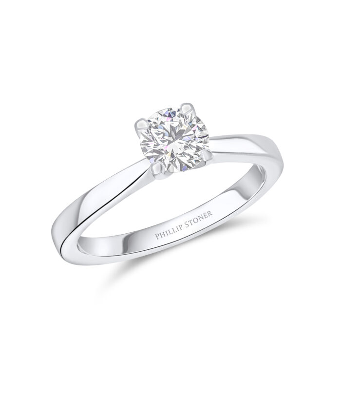 0.70ct Round Brilliant Diamond Open Setting Engagement Ring