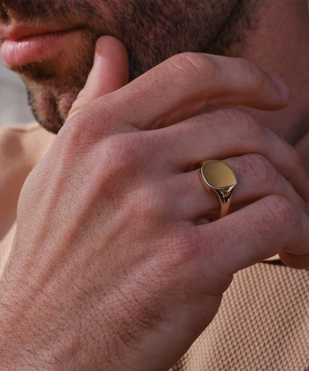 18ct Yellow Gold Signet Ring - Phillip Stoner The Jeweller