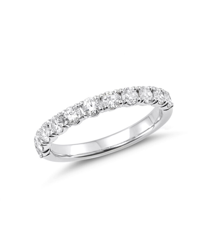 Platinum 0.60tcw Round Brilliant Cut Diamond Eternity Band