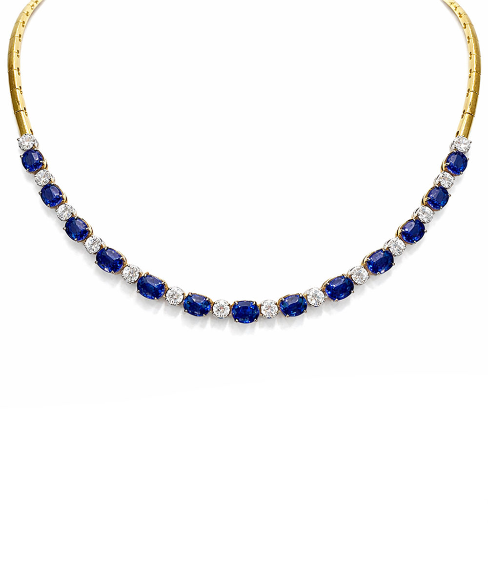 Pre-owned Picchiotti Sapphire & Diamond Necklace